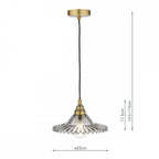 Pippa Ceiling Pendant Light In Aged Brass Finish With Smoked Glass Shade LA3756057-Q