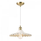 Beca Large Ceiling Pendant In Antique Brass With White Ceramic Shade LA3756098-Q