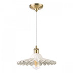 Beca Large Ceiling Pendant In Antique Brass With White Ceramic Shade LA3756098-Q
