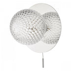 Prague Bathroom Wall Light In Polished Chrome With Textured Round Glass IP44 LA3756048-Q