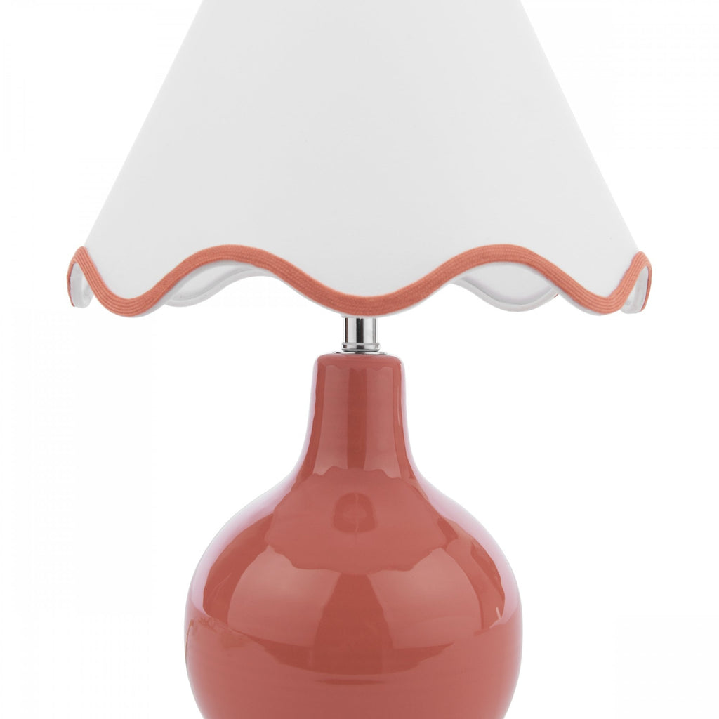 Bramhope Terracotta Ceramic Table Lamp With Cream Cotton Shade LA3756403-Q