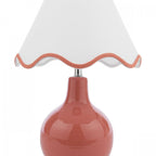 Bramhope Terracotta Ceramic Table Lamp With Cream Cotton Shade LA3756403-Q