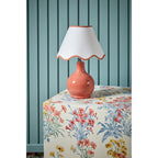 Bramhope Terracotta Ceramic Table Lamp With Cream Cotton Shade LA3756403-Q