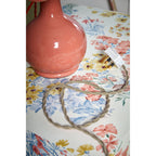 Bramhope Terracotta Ceramic Table Lamp With Cream Cotton Shade LA3756403-Q