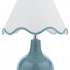 Bramhope Blue Ceramic Table Lamp With Cream Cotton Shade LA3756394-Q