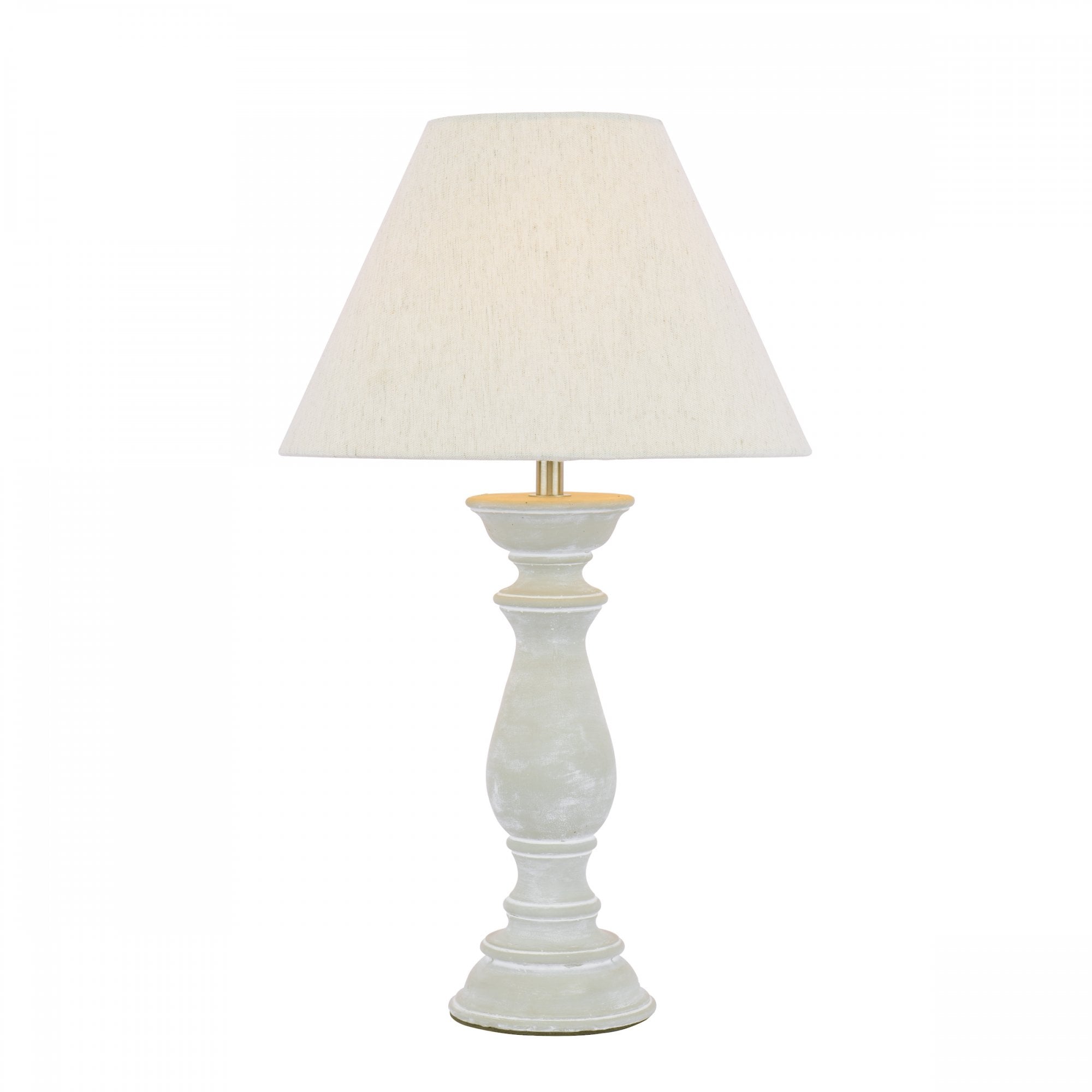 Chedworth Table Lamp In Concrete With Natural Linen Shade LA3756200-Q