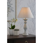 Chedworth Table Lamp In Concrete With Natural Linen Shade LA3756200-Q