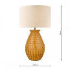 Liza Ceramic Table Lamp In Orange With Natural Linen Shade LA3756082-Q