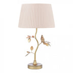 Egelton Table Lamp In Aged Brass With Taupe Faux Silk Shade LA3756316-Q