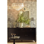 Tregaron Table Lamp In Silver Finish With Grey Faux Silk Shade LA3756326-Q