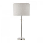 Highgrove Table Lamp In Polished Nickel Finish With Natural Linen Shade LA3756090-Q