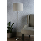 Highgrove Floor Lamp In Polished Nickel Finish With Natural Linen Shade LA3756091-Q