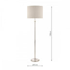 Highgrove Floor Lamp In Polished Nickel Finish With Natural Linen Shade LA3756091-Q