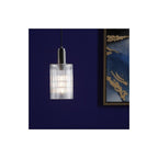 Nikolas Classic Ceiling Pendant Light In Antique Chrome With Cylinder Glass NIK0167-E01