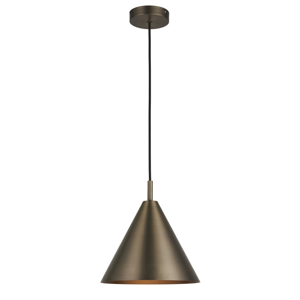 Cape Contemporary Ceiling Pendant Light In Brushed Antique Bronze 102892