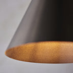 Cape Contemporary Ceiling Pendant Light In Brushed Antique Bronze 102892