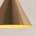Cape Contemporary Ceiling Pendant Light In Warm Antique Brass Finish 102891
