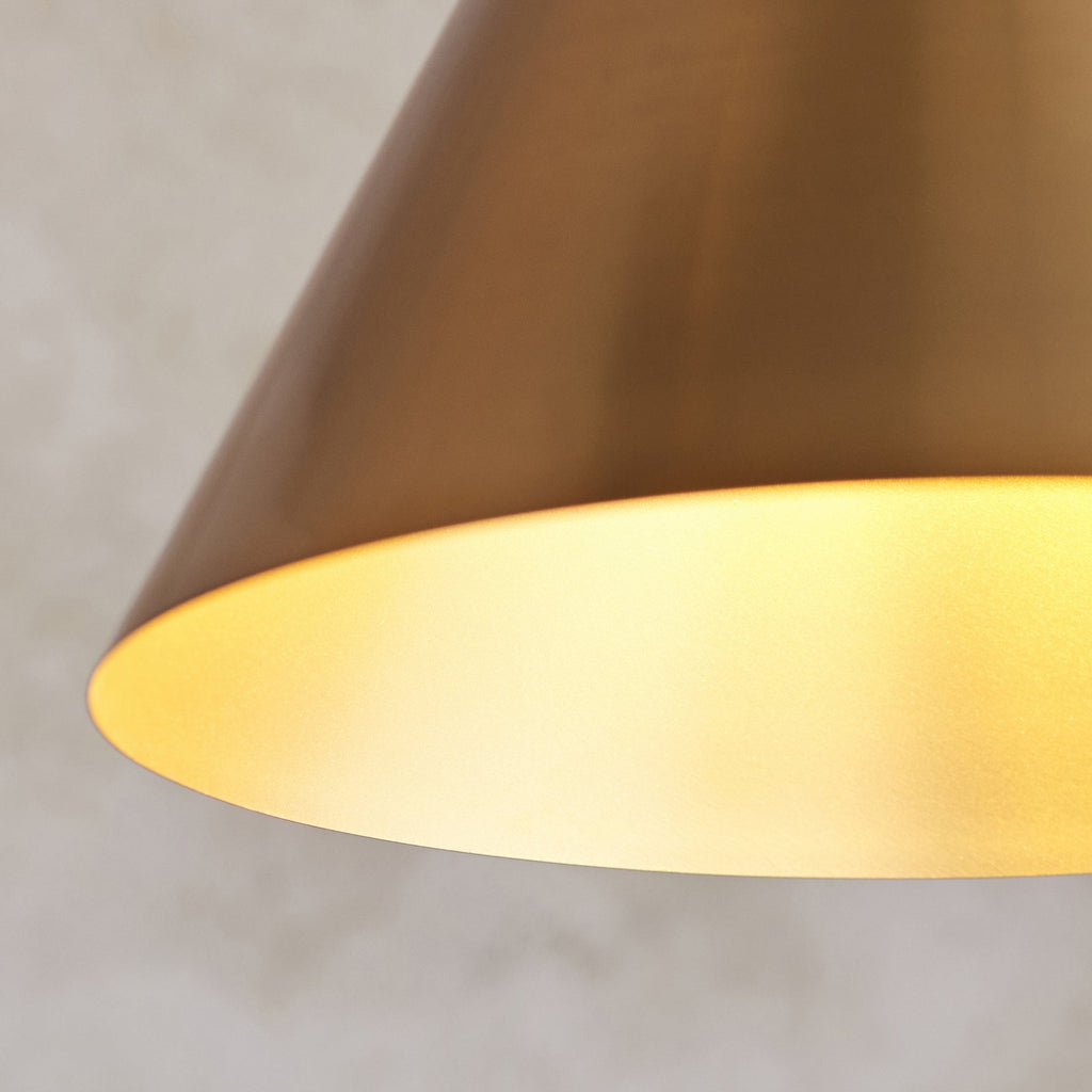 Cape Contemporary Ceiling Pendant Light In Warm Antique Brass Finish 102891