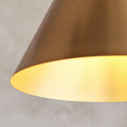 Cape Contemporary Ceiling Pendant Light In Warm Antique Brass Finish 102891