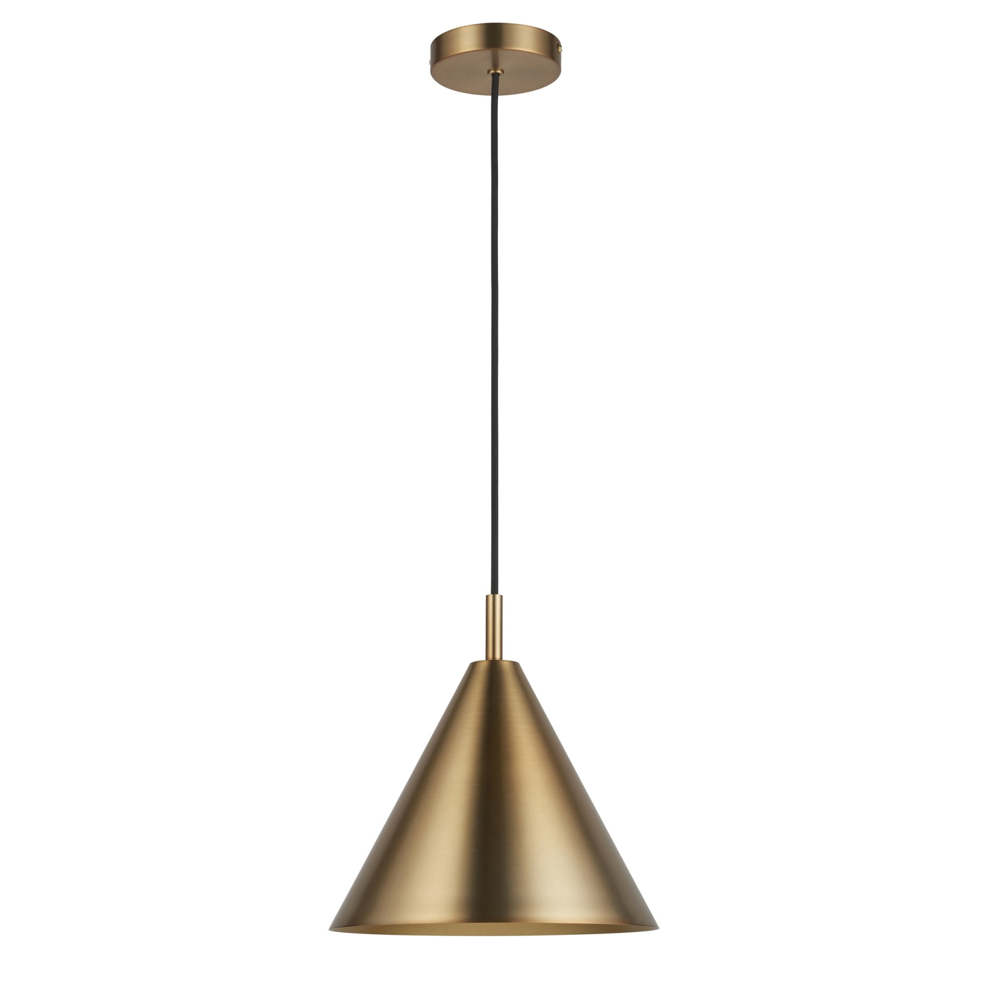 Cape Contemporary Ceiling Pendant Light In Warm Antique Brass Finish 102891