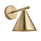 Cape Contemporary Wall Light In Warm Antique Brass Finish 102893