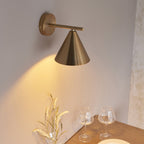 Cape Contemporary Wall Light In Warm Antique Brass Finish 102893
