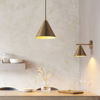 Cape Contemporary Wall Light In Warm Antique Brass Finish 102893