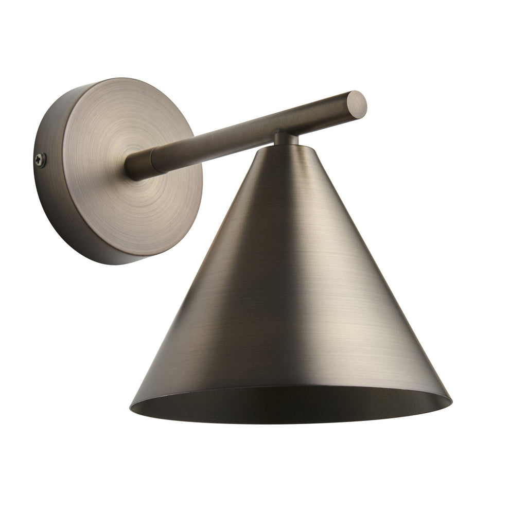 Cape Contemporary Wall Light In Brushed Antique Bronze Finish 102894