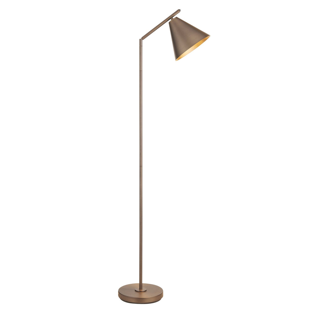 Cape Contemporary Floor Lamp In Brushed Antique Bronze Finish 102895