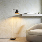 Cape Contemporary Floor Lamp In Brushed Antique Bronze Finish 102895