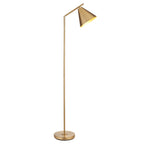 Cape Contemporary Floor Lamp In Warm Antique Brass Finish 102369