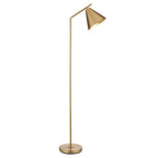 Cape Contemporary Floor Lamp In Warm Antique Brass Finish 102369