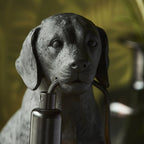 Contemporary Labrador Puppy Table Lamp In Matt Black Finish 107365