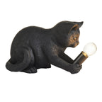 Contemporary Kitten Table Lamp In Matt Black Finish 107390