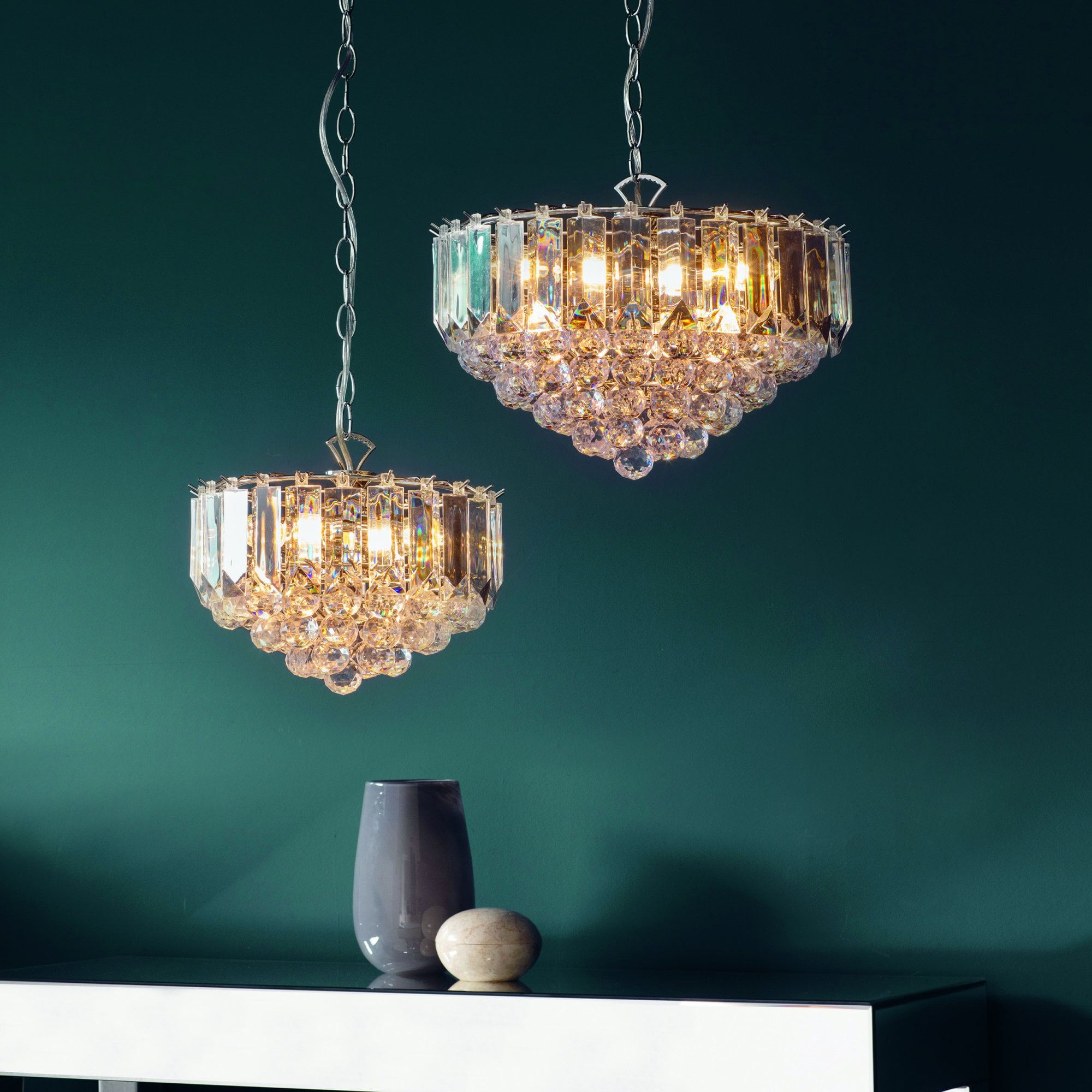 Fargo Modern 3 Light Acrylic Ceiling Pendant Light FARGO-14CH