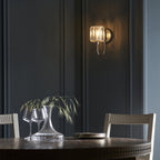 Berenice Elegant 1 Light Wall Light In Bright Nickel With Clear Crystal Glass 104109