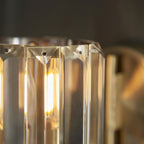 Berenice Elegant 1 Light Wall Light In Antique Brass With Clear Crystal Glass 107803