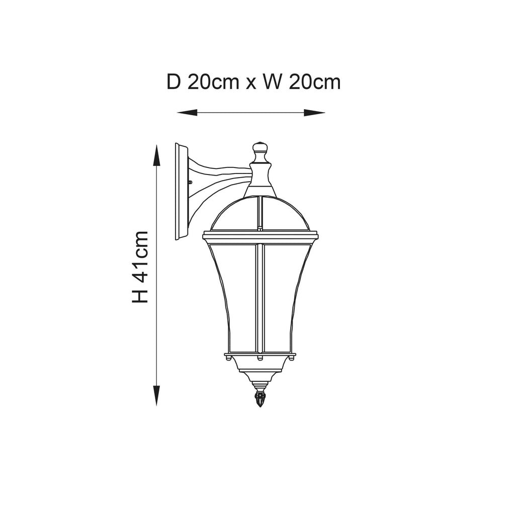 YG-3501 Exterior Wall Lantern In Black