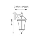 YG-3501 Exterior Wall Lantern In Black