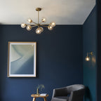 Allegra Modern Wall Light In Antique Brass With Clear Spiral Shade 103173