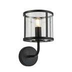 Hopton Timeless Wall Light In Matt Black With Clear Glass 104193