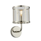 Hopton Timeless Wall Light In Bright Nickel With Clear Glass 106003
