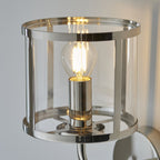 Hopton Timeless Wall Light In Bright Nickel With Clear Glass 106003