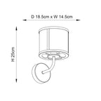 Hopton Timeless Wall Light In Bright Nickel With Clear Glass 106003