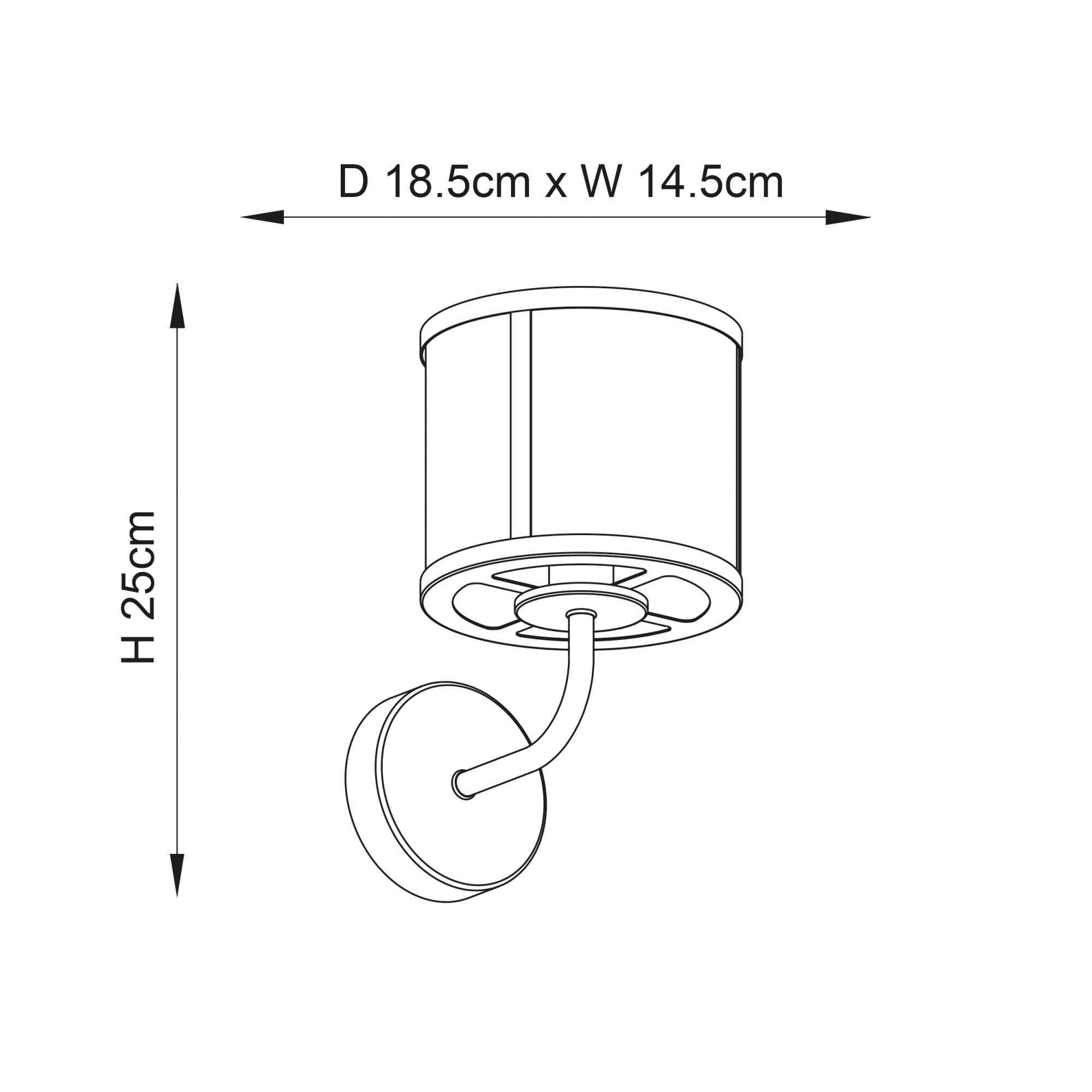Hopton Timeless Wall Light In Bright Nickel With Clear Glass 106003