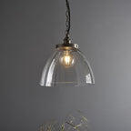 Hansen Retro Grand Ceiling Pendant Light In Brushed Silver Finish 106896