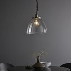 Hansen Retro Grand Ceiling Pendant Light In Brushed Silver Finish 106896