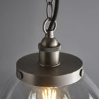 Hansen Retro Grand Ceiling Pendant Light In Brushed Silver Finish 106896