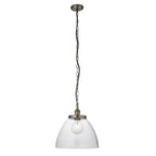 Hansen Retro Grand Ceiling Pendant Light In Brushed Silver Finish 106896