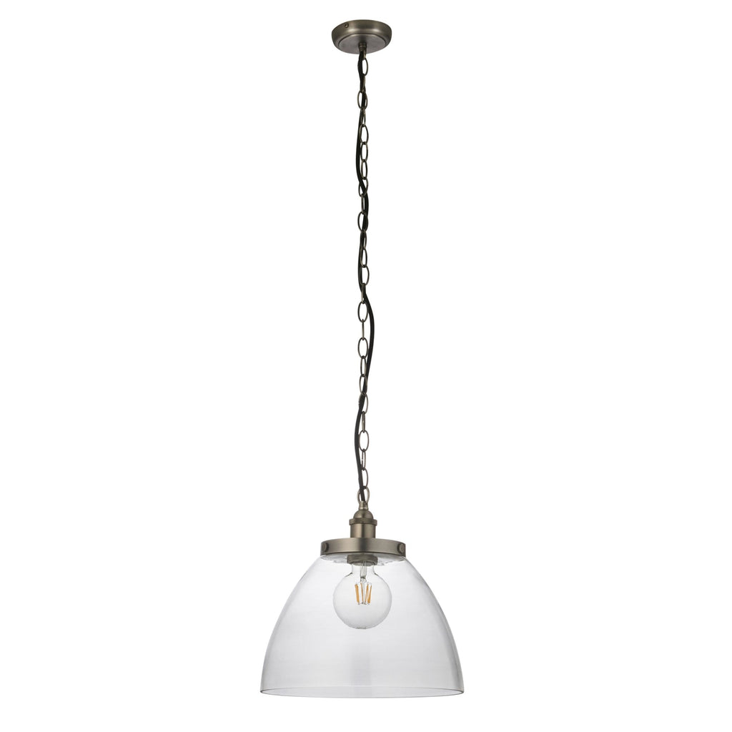 Hansen Retro Grand Ceiling Pendant Light In Brushed Silver Finish 106896